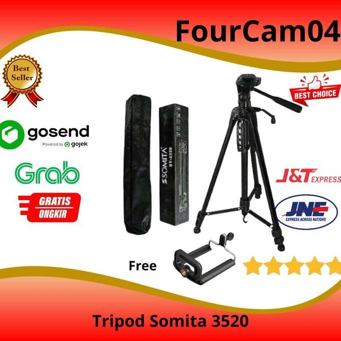 TERMURAH - TRIPOD SOMITA ST-3520 / Tripod Kamera DSLR MIRRORLESS HANDYCAM CANON