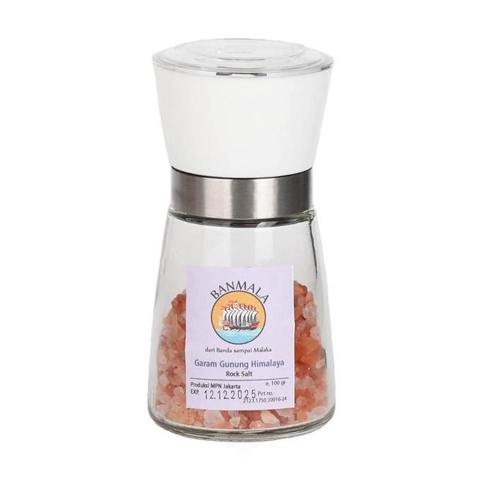 

Banmala Spices Garam Himalaya Pink Salt 100G Dalam Gilingan Botol Kaca Siap Pakai