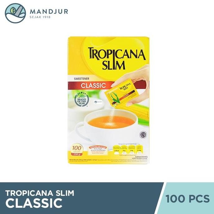 

Tropicana Slim Classic 100 Sachet - Sediaan Pemanis Gula Tabur