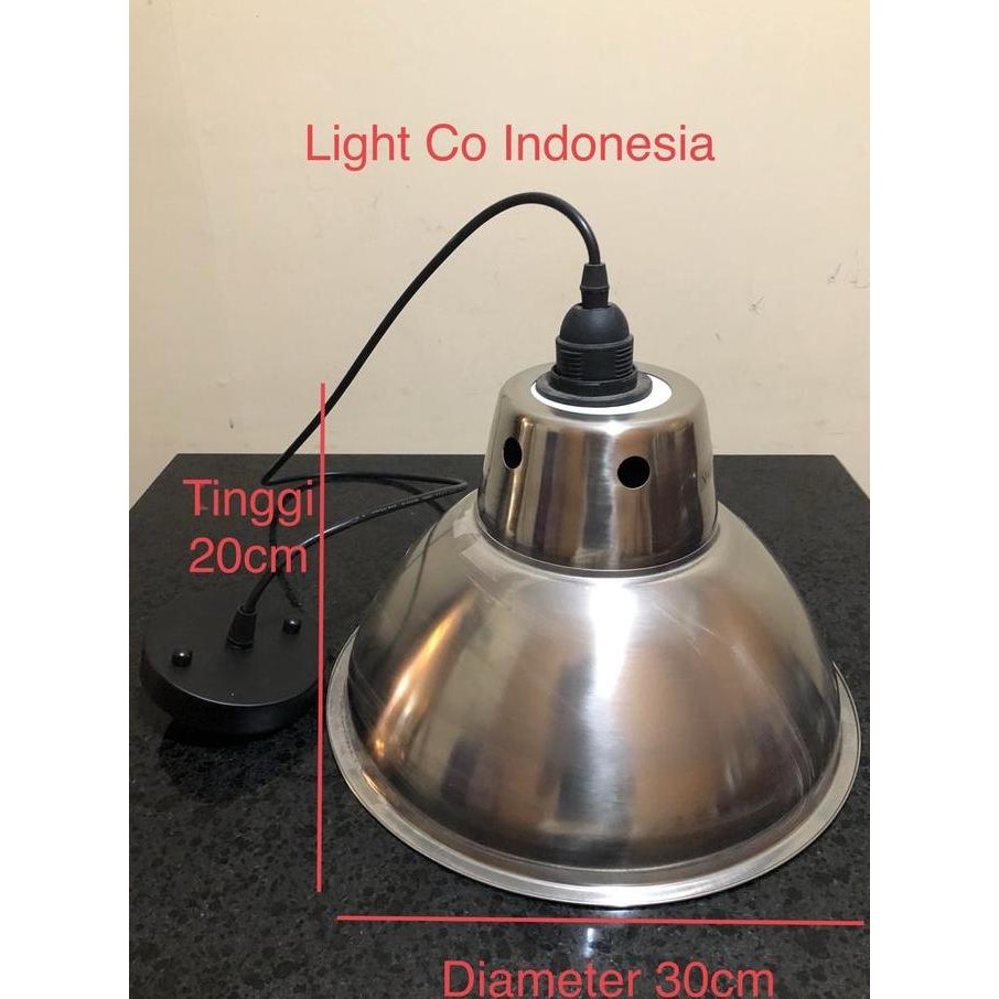 Lampu gantung kap stainless / lampu gantung industrial / lampu gantung
