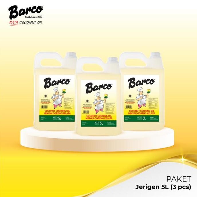 

New!! Paket Triple Minyak Goreng Barco Jerrycan 5Liter (3Pcs)