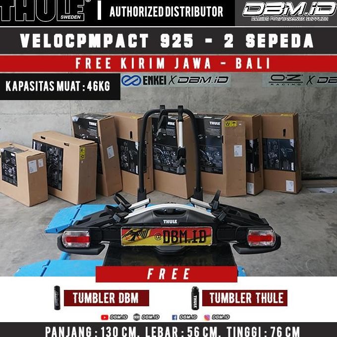 TERMURAH - Thule 925 Velocompact 2 Bike Carrier Rak Sepeda Belakang Towing Mobil