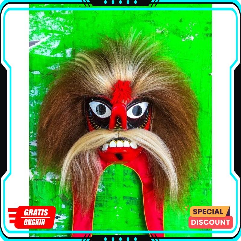 - Harga Promo - BUJANG GANONG/GANONGAN GRADE A / Ganongan Jambul / topeng ganong pakem/ganongan pake