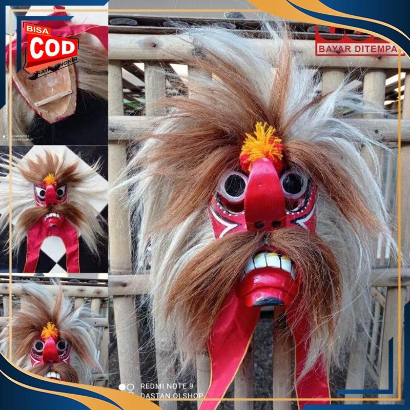 - Termurah - BUJANG GANONG/GANONGAN GRADE A / Ganongan Jambul / topeng ganong pakem/ganongan pakem /