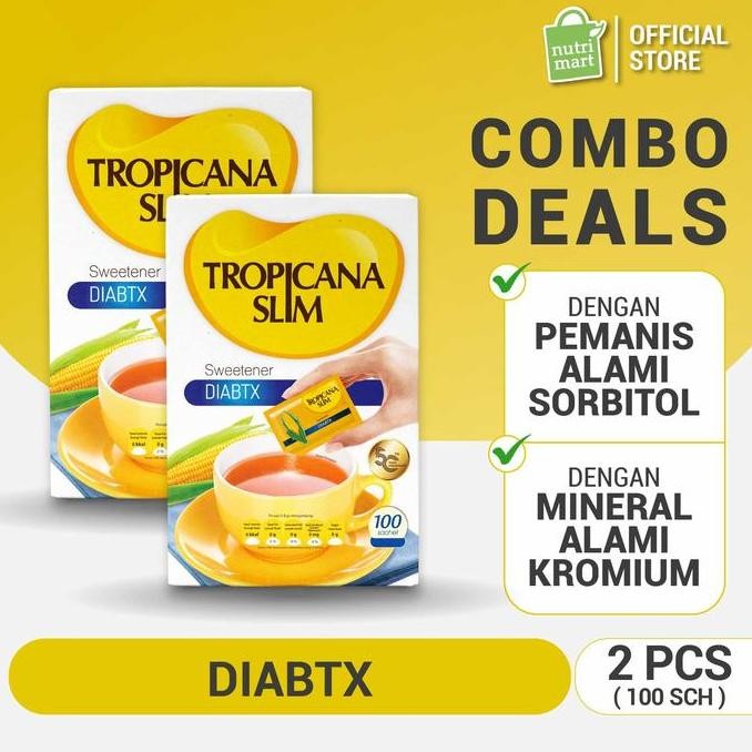 

Twin Pack Tropicana Slim Diabtx 100 Sch - Pengganti Gula Diabetesi