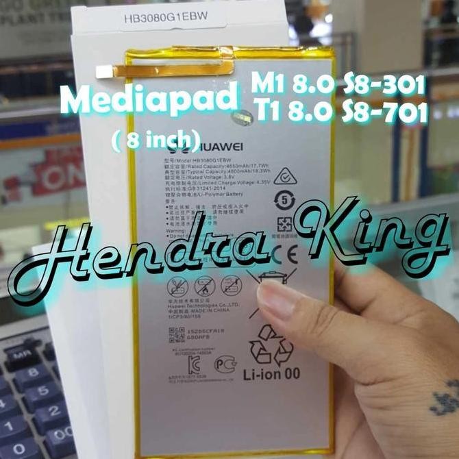 baterai huawe mediapad M1 HB3080G1EBC