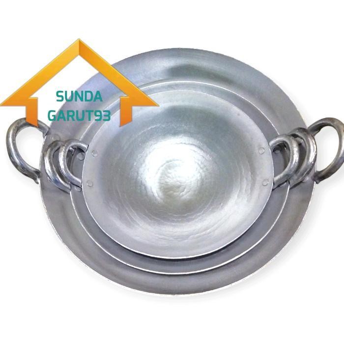 PWH Wajan Penggorengan Khas Garut Aluminium Anti Lengket 1 Set 3 Wajan Besi Cor Tebal dan Antikarat
