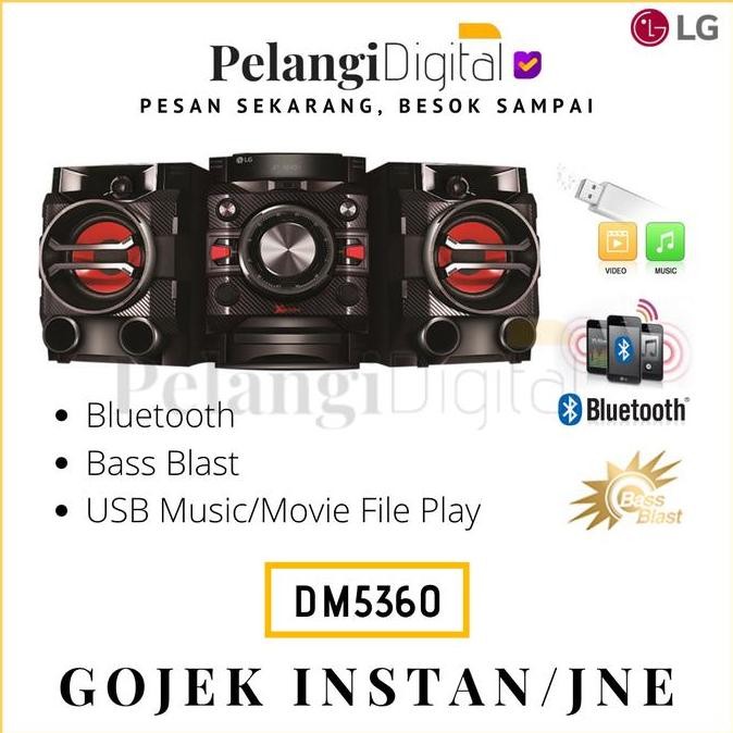 TERMURAH - LG Mini Hi-Fi Speaker Bass Blast - DM5360