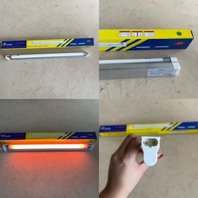 Lampu TL T4 8watt 35cm (Sinar Merah) TAZEN