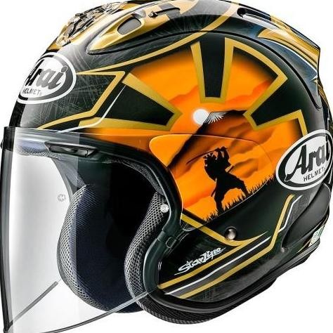 TERLARIS - Arai SNI VZ-RAM PEDROSA SPIRIT Helm Half Face Original - Gold