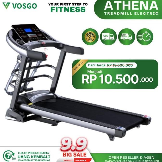 Alat Fitness Treadmill Elektrik Vosgo Athena