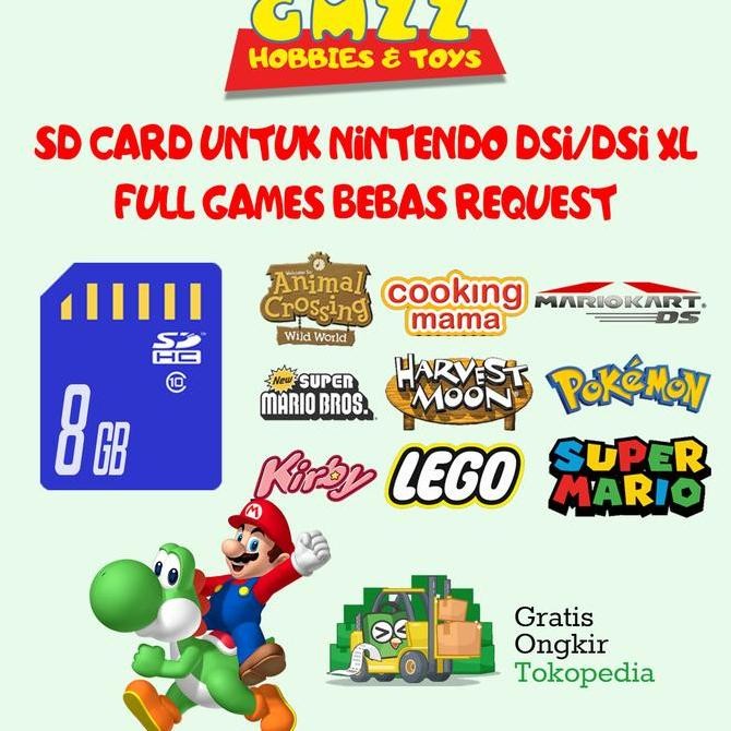 SD CARD UNTUK NINTENDO DSI / DSI XL FULL GAMES BUKAN R4 SDHC R4i