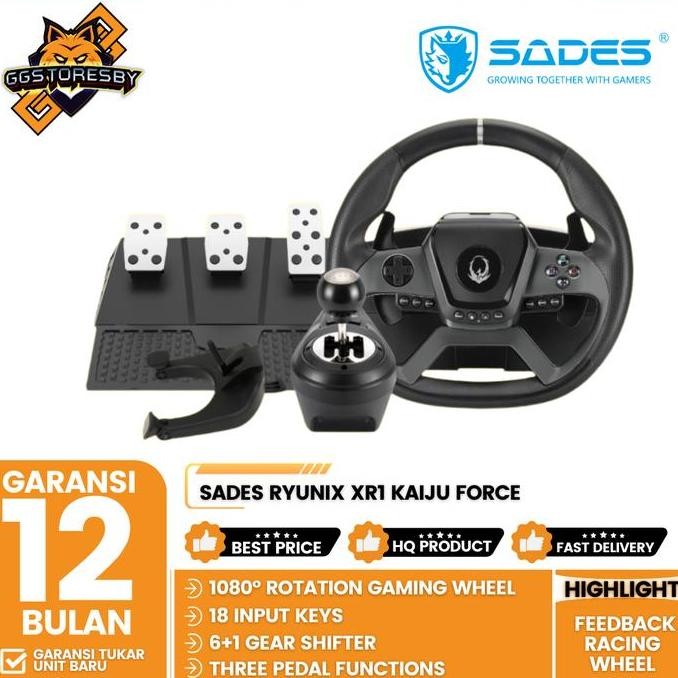 TERLARIS - SADES RYUNIX XR1 KAIJU FORCE Feedback Racing Wheel