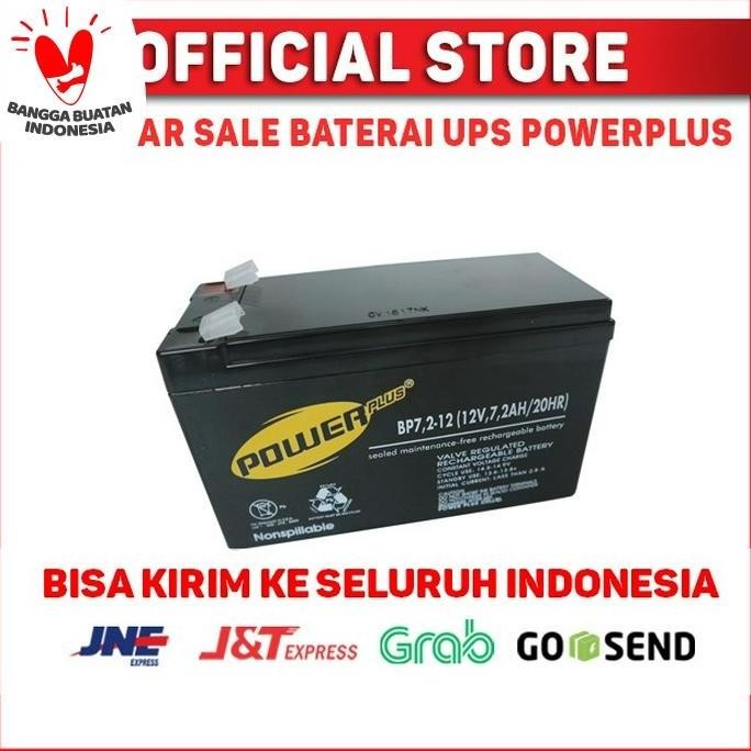 TERBARU - Baterai UPS 12v 7,2ah Battery UPS Aki Kering 12v 7.2ah Aki UPS Powerplus 7.2ah