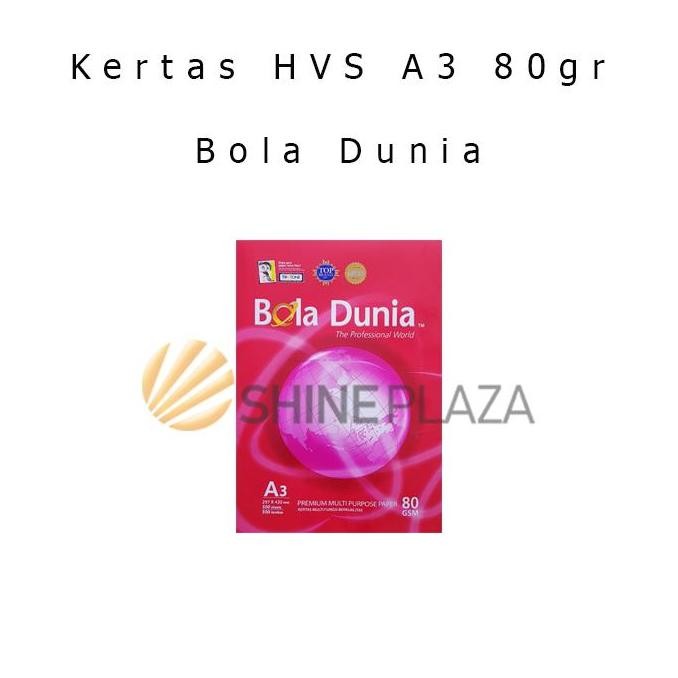 

Kertas HVS A3 80gr Bola Dunia - Kertas Fotocopy Putih A3 80gsm