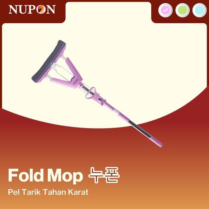 TERBARU - NUPON Alat Pel Pembersih Lantai Fold Mop Stainless Anti Karat
