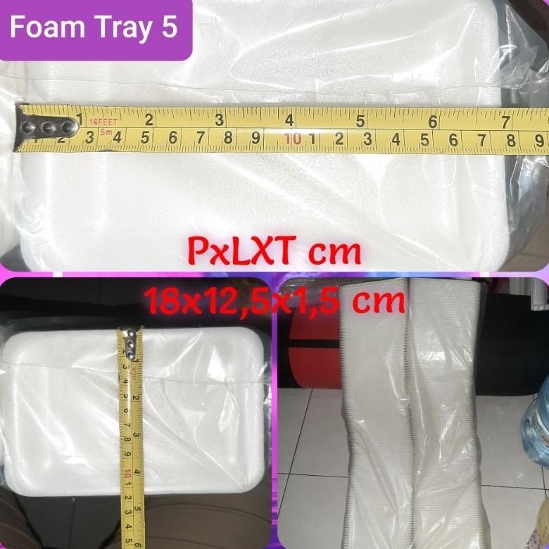 Foam Tatakan Makanan Tray 5/Tray 3 (250pcs)