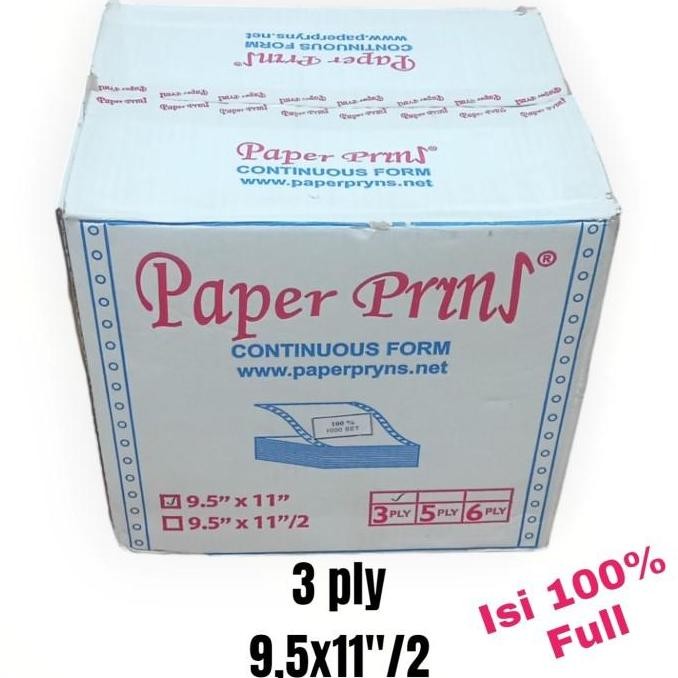

TERLARIS - Kertas Continuous form 3ply 9,5x11" isi full 1000set