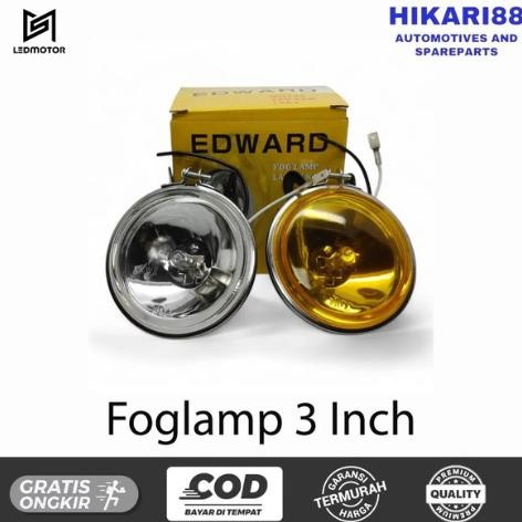 Lampu Foglamp Mobil Truck Truk 3 Inch 12Volt 24Volt Led Kabut Sorot Bulat Motor Mobil Universal