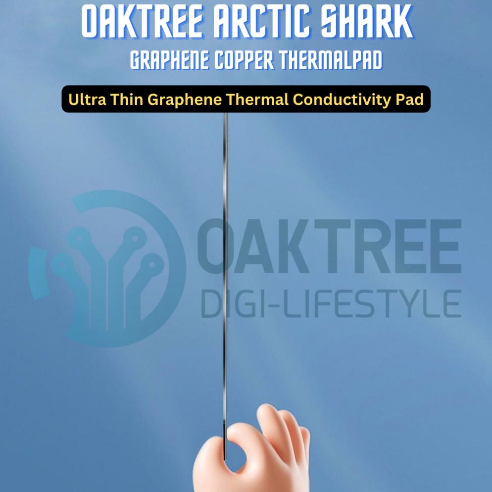 Oaktree Arctic Shark Heatsink Graphene Copper Pad Pendingin Hp