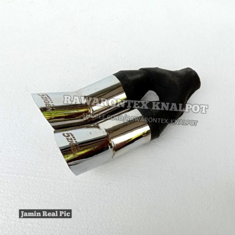 Knalpot Mobil Racing Zigen 5Zigen Cabang Chrome Murah