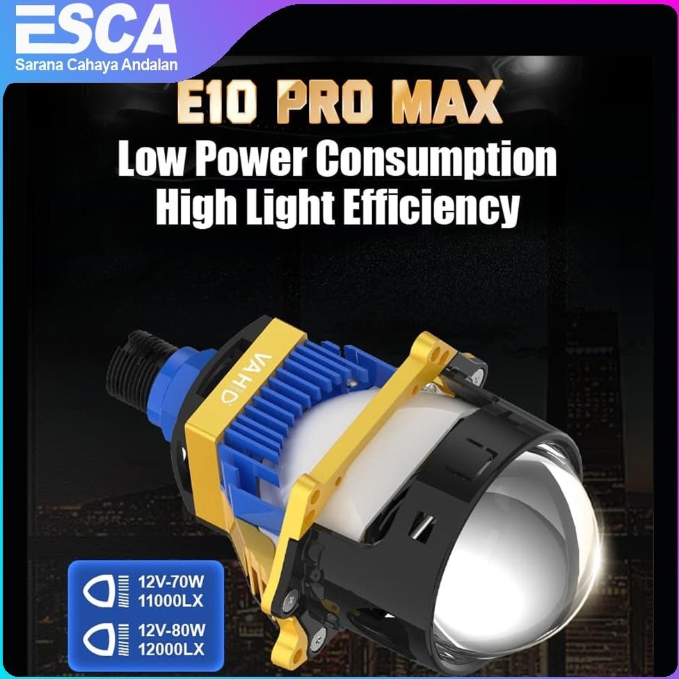 E10 Pro Max - Lampu Biled Projector Semi Laser 3 inch Vahid E10 Pro Max 80 Watt | Premium 3.0" LED P