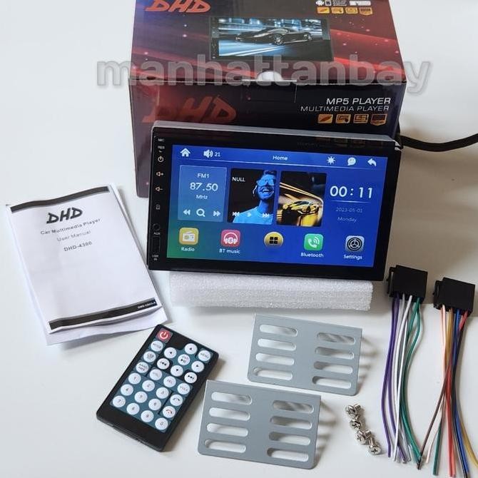 Head Unit Double Din Full Glass Touch Panel 7 Inch Dhd-4300