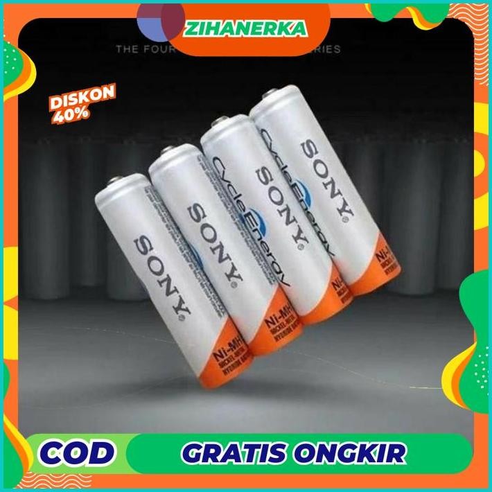 df-8 ad-56 uk-12 TERMURAH Baterai AA Sony 4600mAh Isi 4 Cas Rechargeable Recharge dan Charger Charge