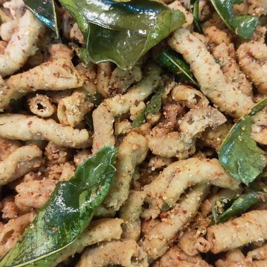 

Keripik Usus Ayam Crispy Pedas Daun Jeruk 250 Gr