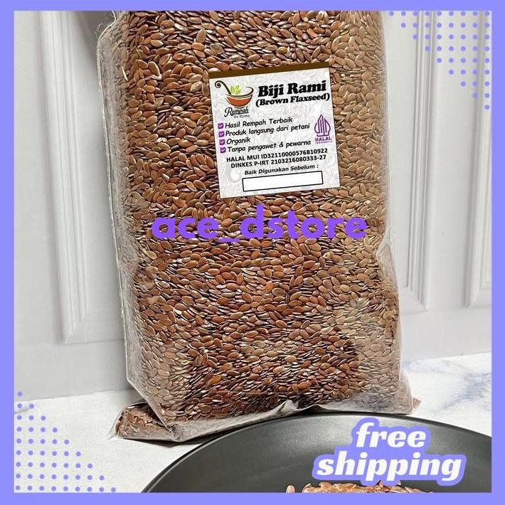 

BROWN FLAXSEED - BIJI RAMI 1KG - REMPAH BU RISMA BY ACE D'STORE