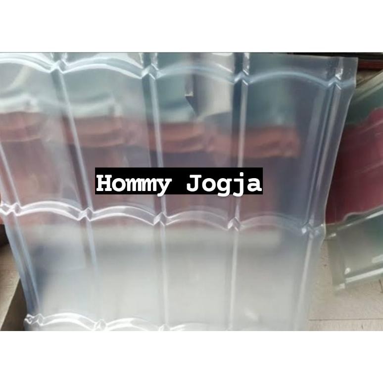 atap genteng transparan bening 80cm x 87cm