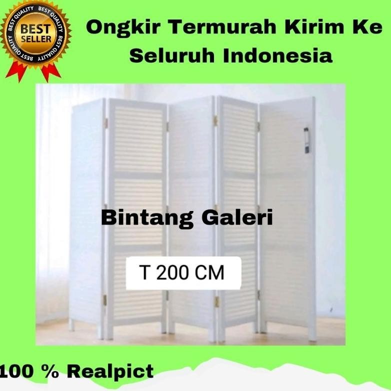 ( Tinggi 2 METER ) Sketsel Rotan Sintetis Pembatas Ruangan Partisi Sekat Ruangan Murah