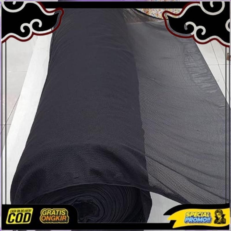 Ready Stock Kain Penutup Salon Speaker Warna Hitam / Kain Jaring Jala Sound System 100 X 160Cm