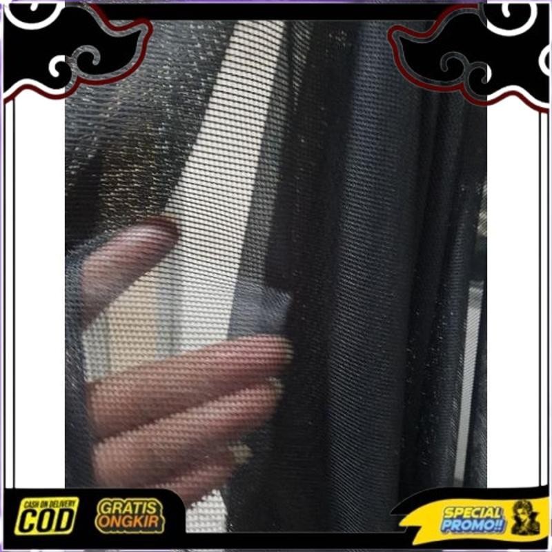 Cuci Gudang Per Mtr Jala Lemas Hitam, Furing Jaket / Furing Celana / Kain Furing / Kain Jala / Dalem