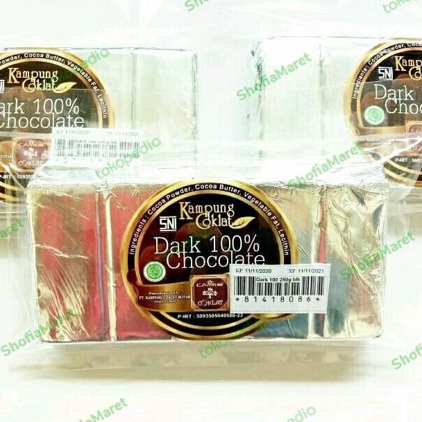 (Good) Dark Coklat 100% Tanpa Gula, blok 250.gram Coklat Diet Coklat Sehat