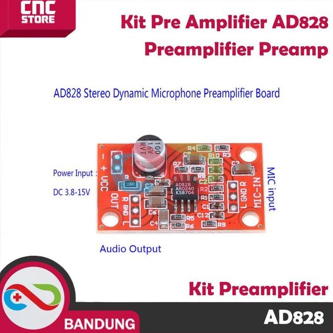 Kit Pre Amplifier Ad828 Preamplifier Preamp Baru