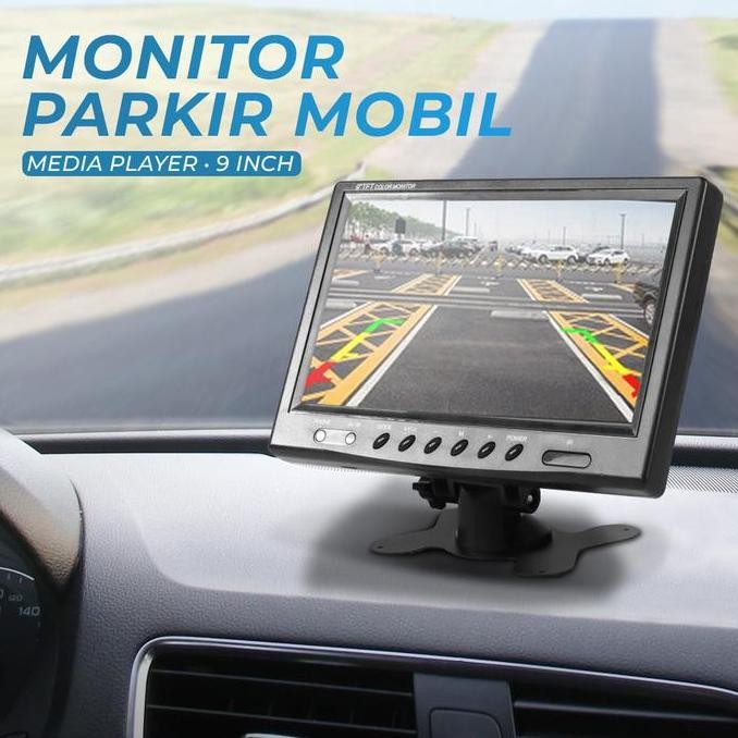 best seller] Mini TV Monitor Parkir Mobil Rear View TFT LCD DVD MP3 Player 9 Inch