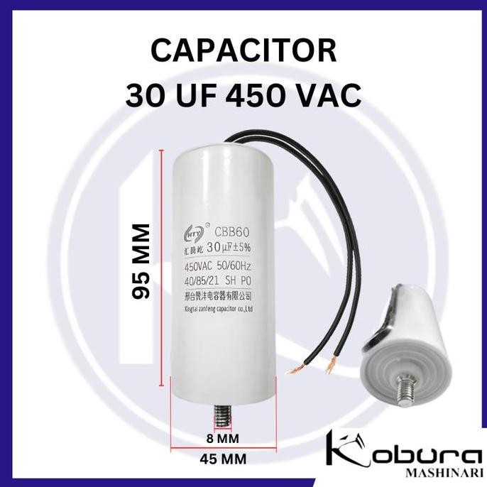 Capacitor CBB 60 30 UF 450 VAC Baut Kapasitor