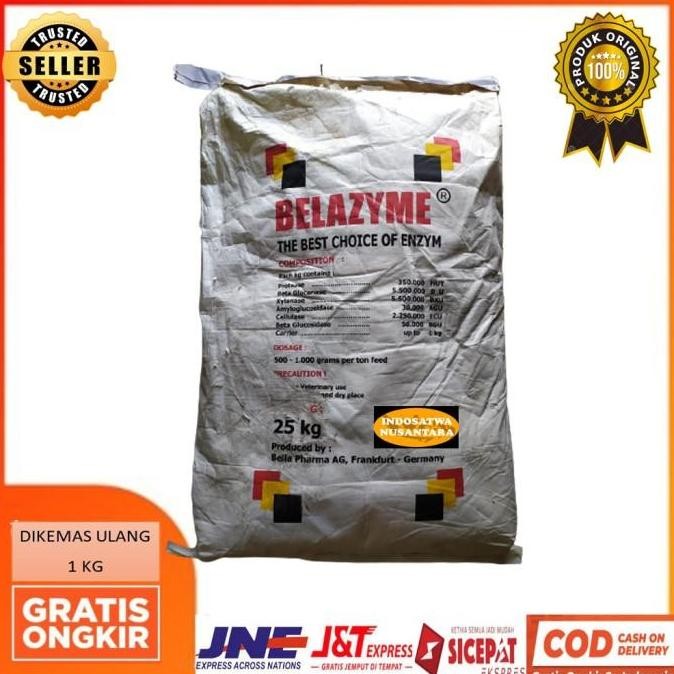 (Good) BELAZYME / SUPLEMEN ENZIM PENCERNAAN HEWAN TERNAK / KEMASAN 1 KG