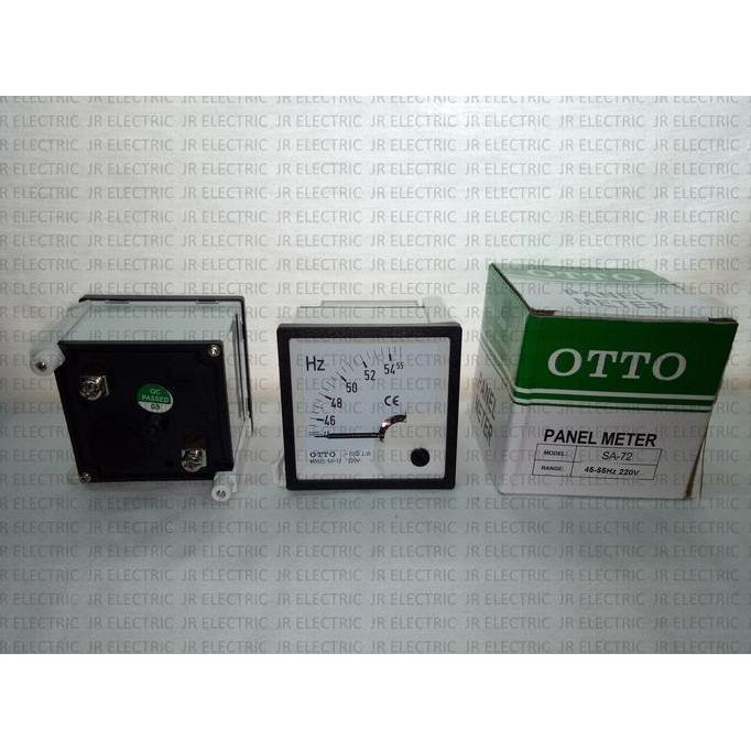 OTTO PANEL METER / FREQUENCY METER HZ JARUM GETAR 50HZ SA-72 45-55HZ ORIGINAL DAN TERPERCAYA