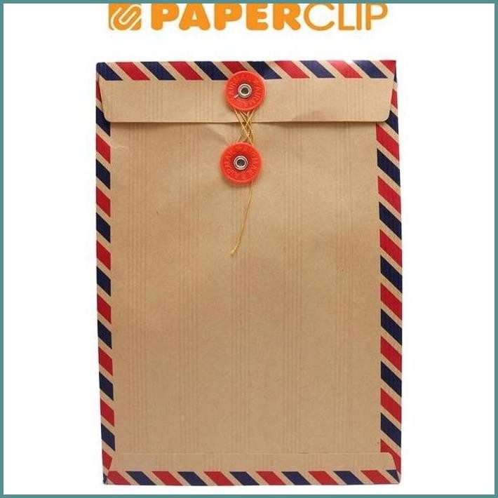 STOCK NEW AMPLOP COKLAT AIR MAIL TALI 305 10S TERLARIS