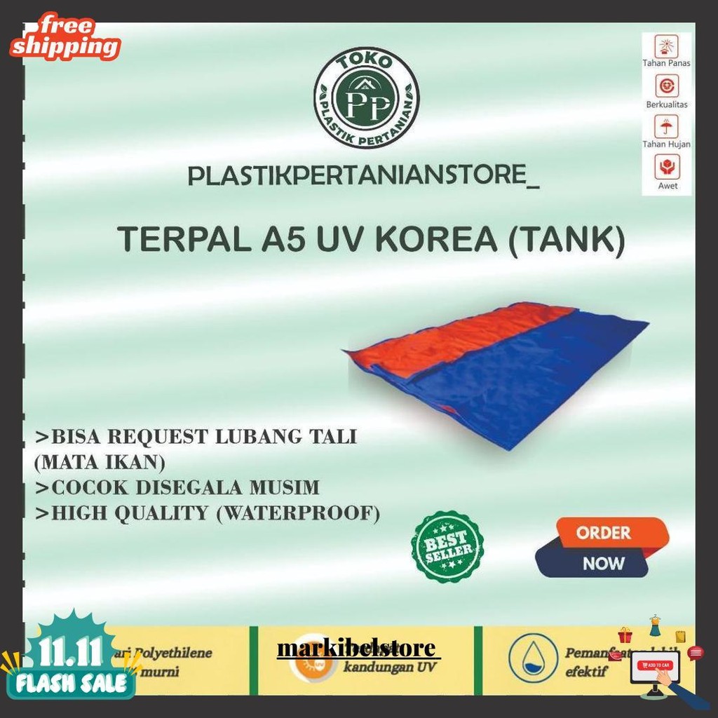 Terpal A5 Uv Korea (Tank) Custom Chat Admin Terlaris