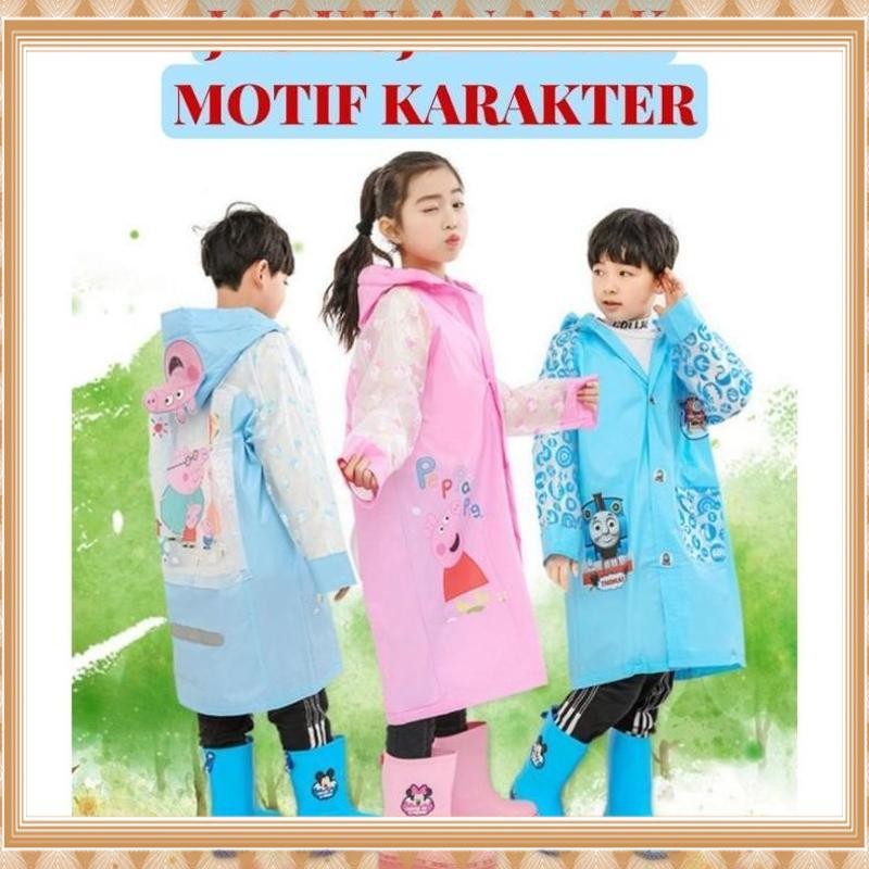 Diskon Gede JAS HUJAN ANAK PEREMPUAN LAKI LAKI MOTIF KARAKTER LUCU/ JAS HUJAN ANAK RAINCOAT/ MANTEL 