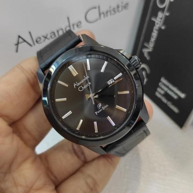 Ready  Jam PRIA ORIGINAL Alexandre Christie Ac 1017 MD Leather Stainless Stee