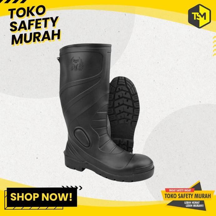 Sepatu Boot Toe Cap Besi Sepatu Safety Tinggi Hunter