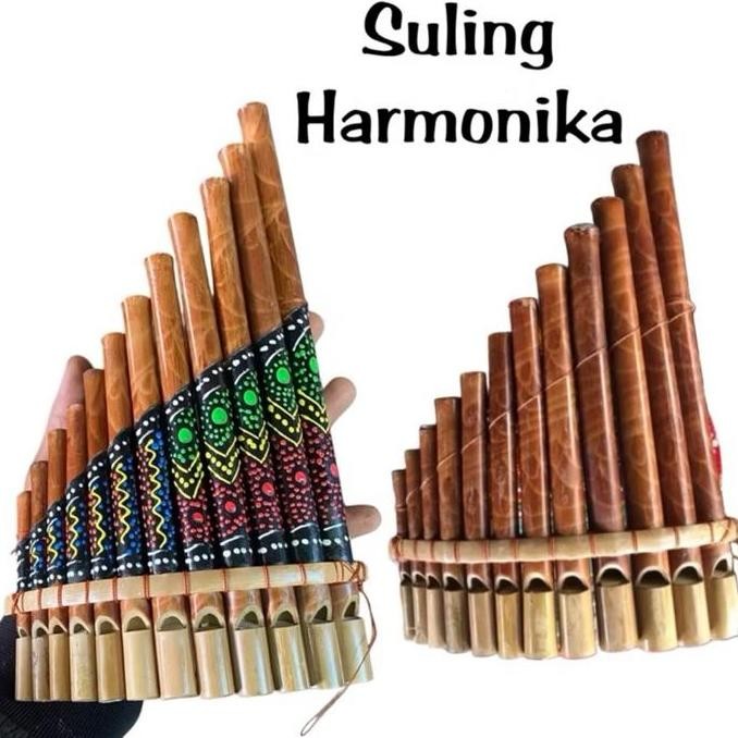 langsung order saja] Suling Bambu harmonika - Dengan 8 Bambu & 12 Bambu Bali - Kerajinan Tangan Bali