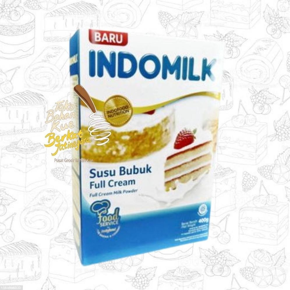 INDOMILK SUSU BUBUK FULL CREAM ( MILK POWDER ) 400 GR