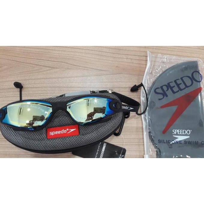 Kacamata Renang S866 Dan Topi Renang "Speedo"