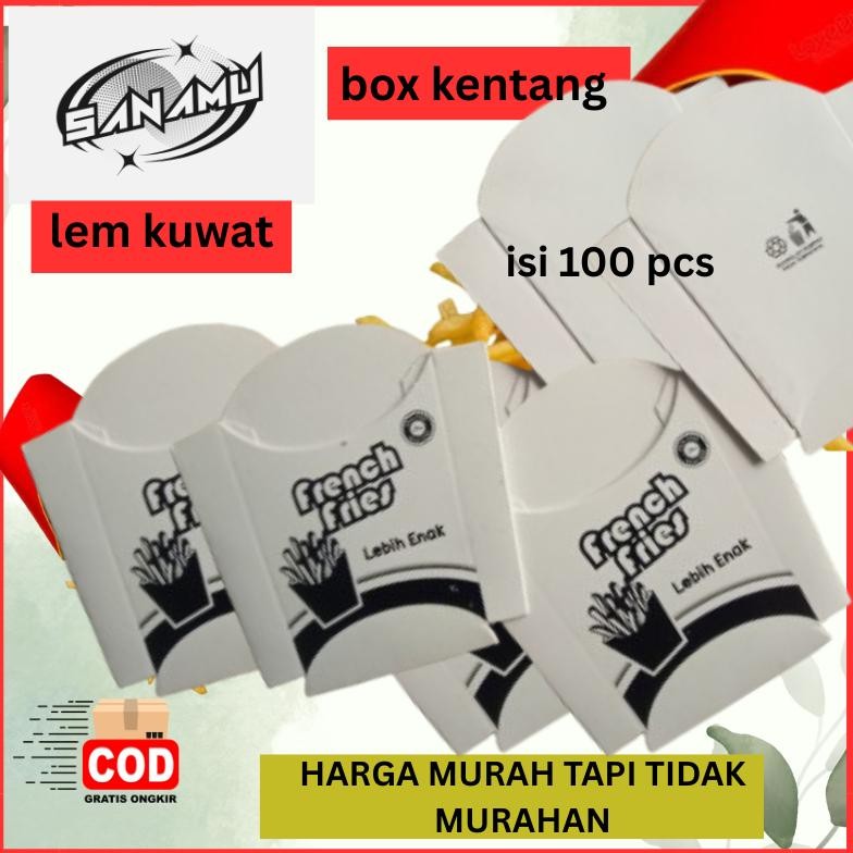 Box Kentang Goreng  Kemasan French Fries  Kemasan Kentang Kraft  Dus Kentang Goreng  Kemasan Makanan