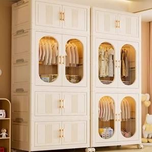 Gantung Lemari Plastik Susun/Besar Lemari Baju Pakaian Plastik Lipat